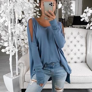 ekattire Tops - TAYLOR— in French Blue ekattire Tops - TAYLOR— in French Blue